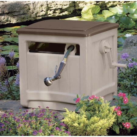Suncast Smart Trak Hideaway 225 Ft. x 5/8 In. Taupe w/Bronze Lid Resin Hose Reel SMT200B2